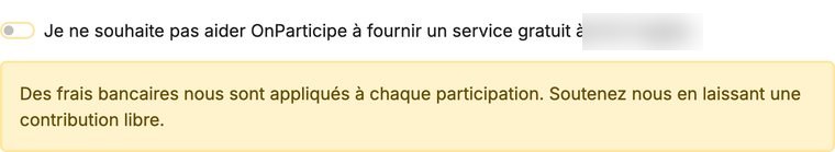 Case Je ne souhaite pas aider OnParticipe, dans la première fenêtre
