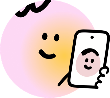Memorable.me illustration: a character taking a selfie