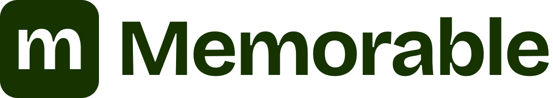 Memorable.me logo, the online money pot